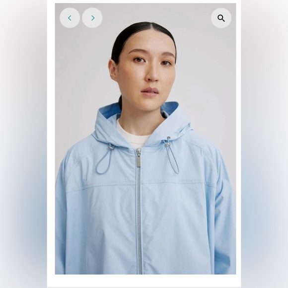 NWOT Nikki Jones Quinn Rain Jacket in Sky Blue , size Large - Picture 13 of 14